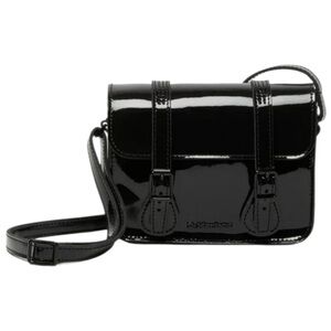 Dr. Martens 7 inch Patent Leather Black Crossbody Bag Camera Purse Air Wair